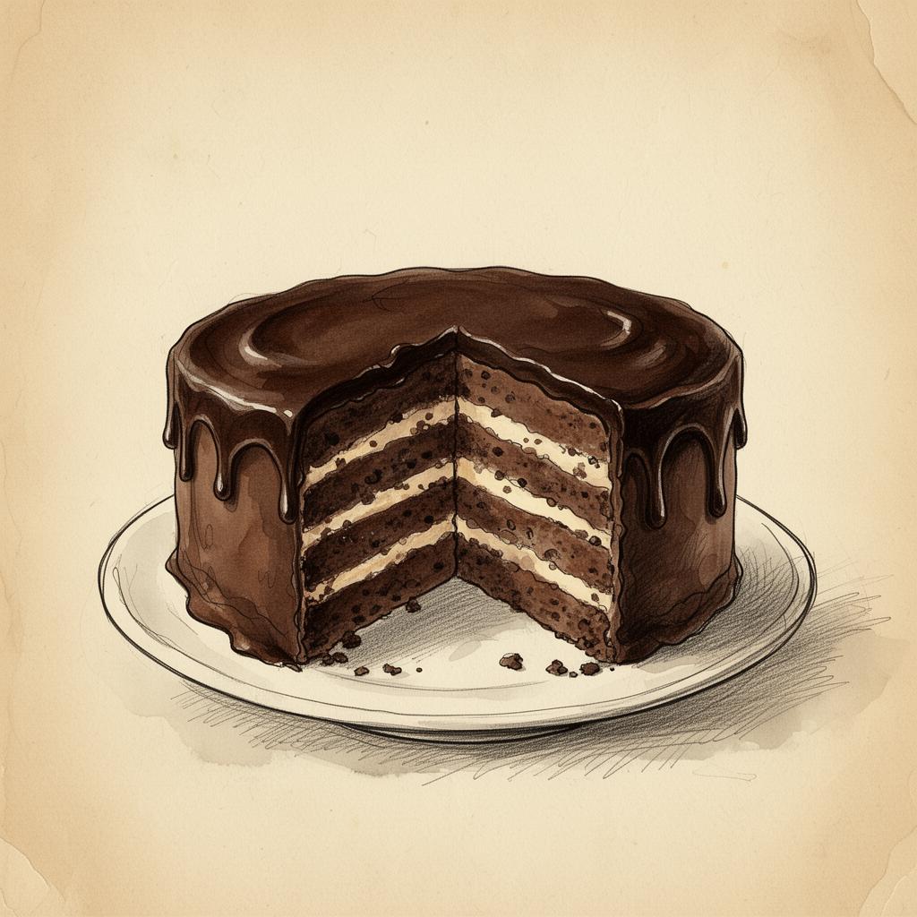 Dunkler Schokoladenkuchen