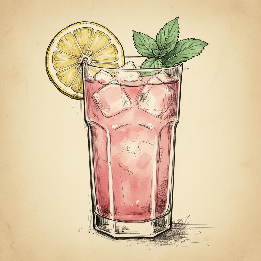 Rosa Hibiskus-Limonade