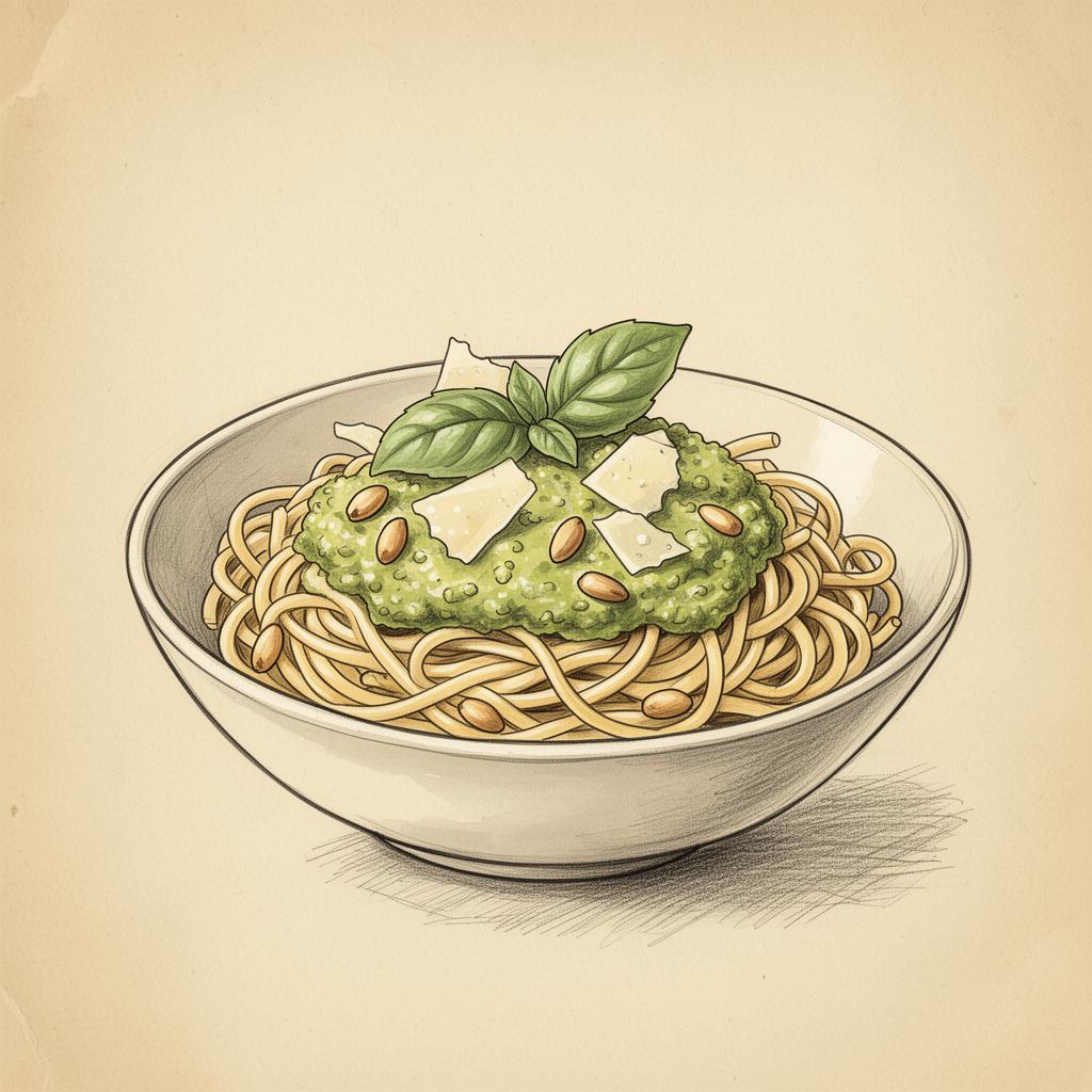 Basilikum-Pesto Pasta